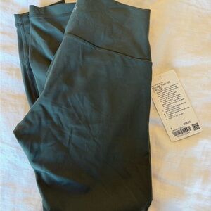 lululemon wunder train legging smoked spruce green size 8